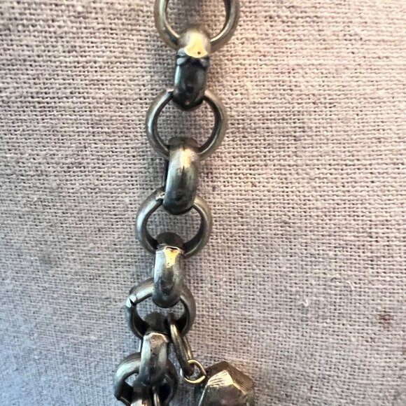 Chico’s Cleopatra Brass and Hematite Drop Statement Necklace - Picture 10 of 10